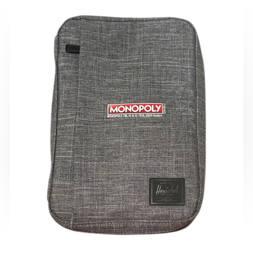 Herschel x Monopoly Burrard Tech Organizer Crosshatch Gray NWOT